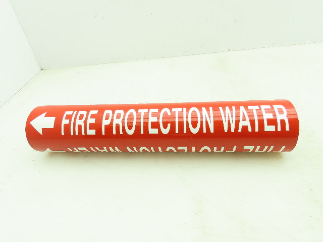 Brady 4060-C Fire Protection Water Red Pipe Marker 2-1/2" to 3-7/8" Lot of 12