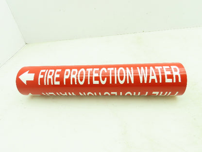 Brady 4060-C Fire Protection Water Red Pipe Marker 2-1/2" to 3-7/8" Lot of 12