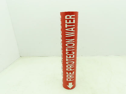 Brady 4060-C Fire Protection Water Red Pipe Marker 2-1/2" to 3-7/8" Lot of 12