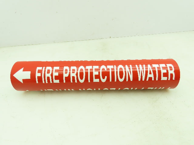 Brady 4060-C Fire Protection Water Red Pipe Marker 2-1/2" to 3-7/8" Lot of 12