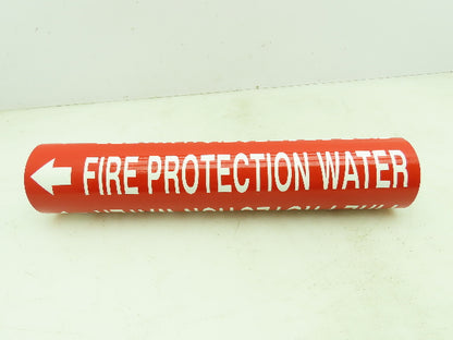 Brady 4060-C Fire Protection Water Red Pipe Marker 2-1/2" to 3-7/8" Lot of 12