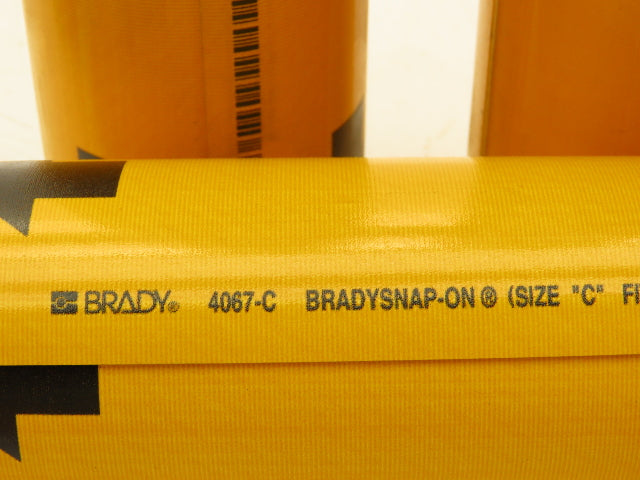 Brady 4067-C Yellow Gas Pipe Marker 2-1/2" to 3-7/8" Lot of 6