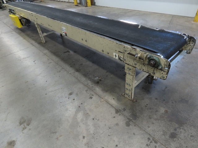 Lewco 21"x 18' Slider Bed 18" Belt Conveyor .5Hp 460V 3PH Center Drive 64 FPM