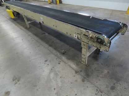 Lewco 21"x 18' Slider Bed 18" Belt Conveyor .5Hp 460V 3PH Center Drive 64 FPM