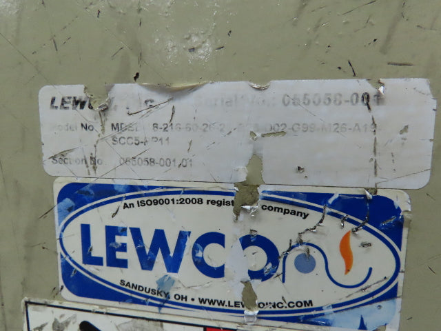 Lewco 21"x 18' Slider Bed 18" Belt Conveyor .5Hp 460V 3PH Center Drive 64 FPM