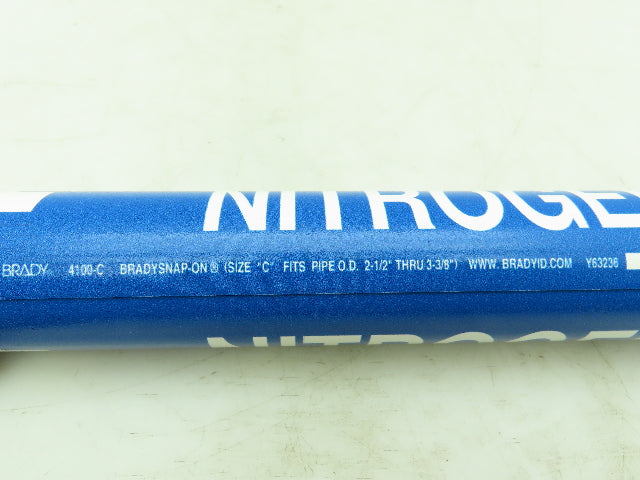 Brady 4100-C Blue Pipe Marker Nitrogen 2-1/2" to 3-3/8"  Lot of 10