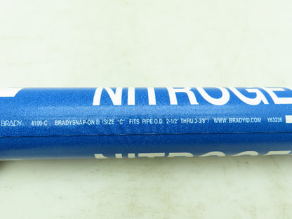 Brady 4100-C Blue Pipe Marker Nitrogen 2-1/2" to 3-3/8"  Lot of 10