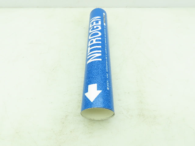 Brady 4100-C Blue Pipe Marker Nitrogen 2-1/2" to 3-3/8"  Lot of 10