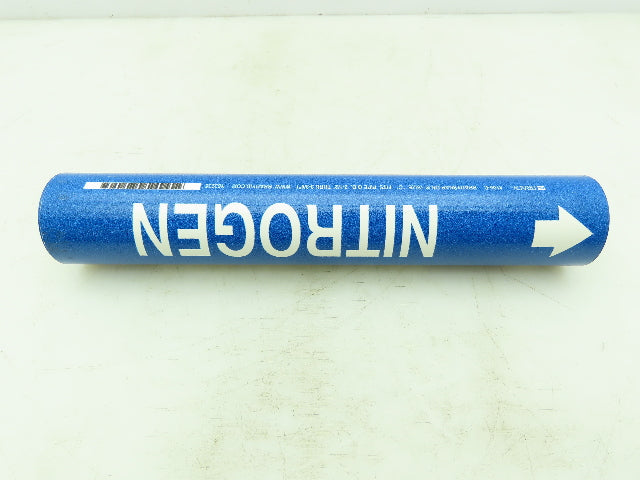 Brady 4100-C Blue Pipe Marker Nitrogen 2-1/2" to 3-3/8"  Lot of 10