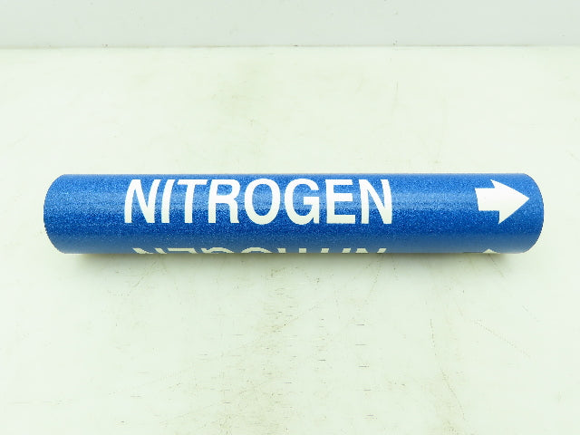 Brady 4100-C Blue Pipe Marker Nitrogen 2-1/2" to 3-3/8"  Lot of 10