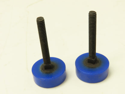 1-1/8" Blue Plastic Leveling Feet 1/4-20 Threaded Stud  Lot of 480