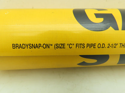 Brady 41666 Yellow Gas Pipe Marker 2-1/2" to 3-1/4" Lot of 7