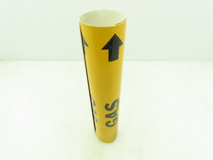 Brady 41666 Yellow Gas Pipe Marker 2-1/2" to 3-1/4" Lot of 7