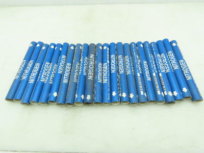 Brady 4100-A Blue Pipe Marker Nitrogen 3/4" to 1-3/8"  Lot of 20