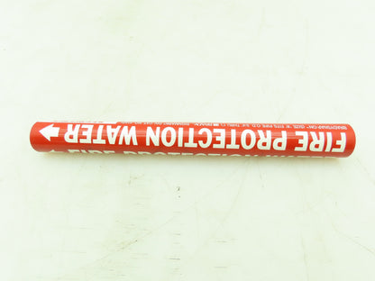 Brady 41431 Pipe Marker Fire Protection Water Size A 3/4"-1" Lot of 14