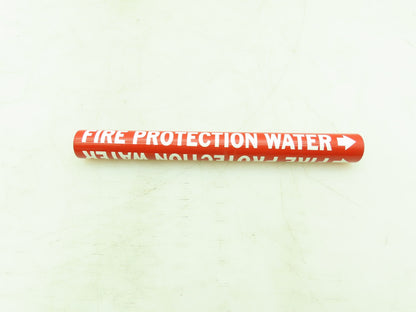 Brady 41431 Pipe Marker Fire Protection Water Size A 3/4"-1" Lot of 14