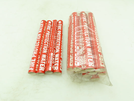 Brady 41431 Pipe Marker Fire Protection Water Size A 3/4"-1" Lot of 14