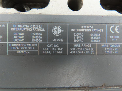 ABB S6N PR211 Circuit Breaker 600V 800A 3 Pole 3Ph