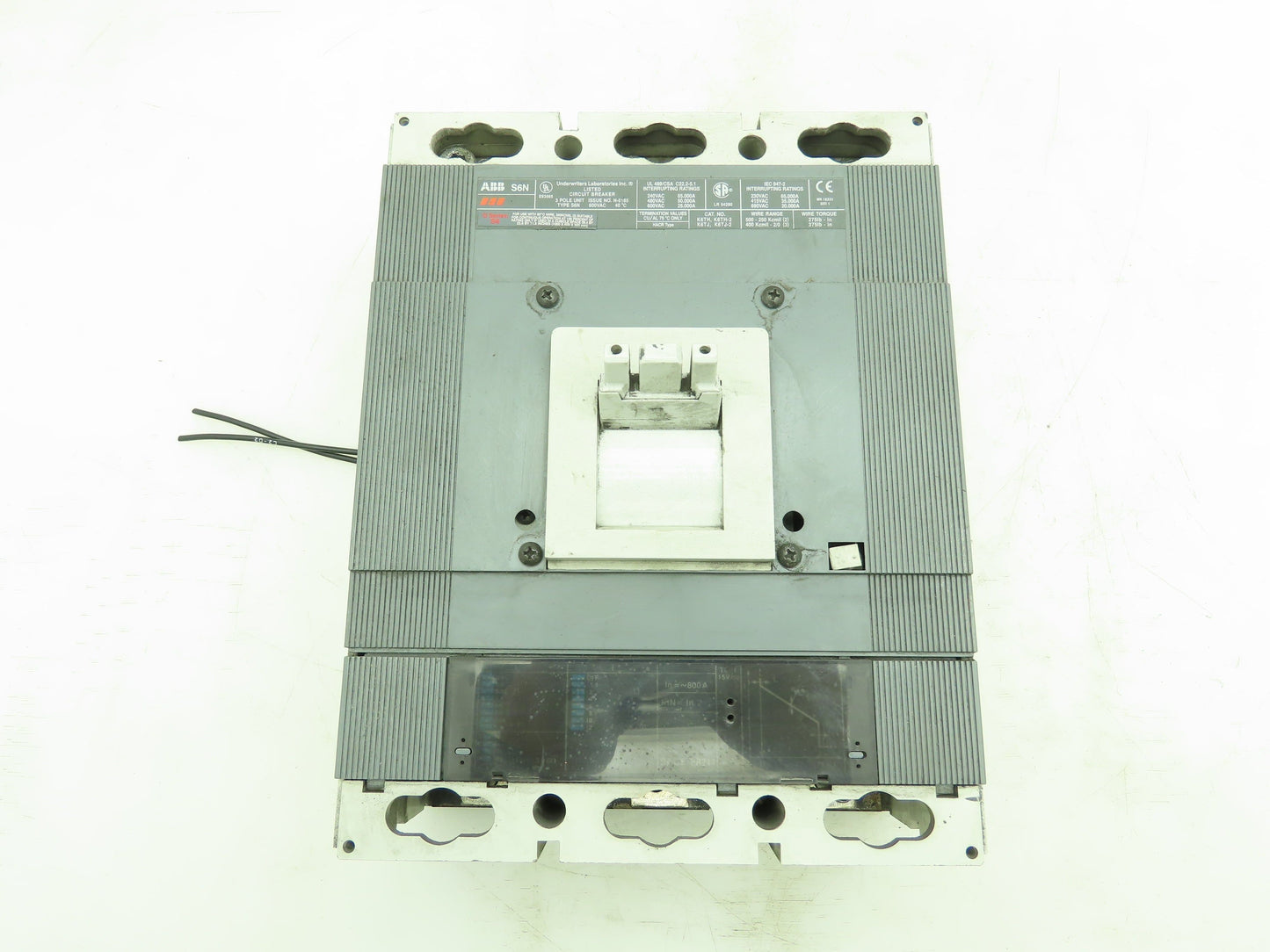 ABB S6N PR211 Circuit Breaker 600V 800A 3 Pole 3Ph
