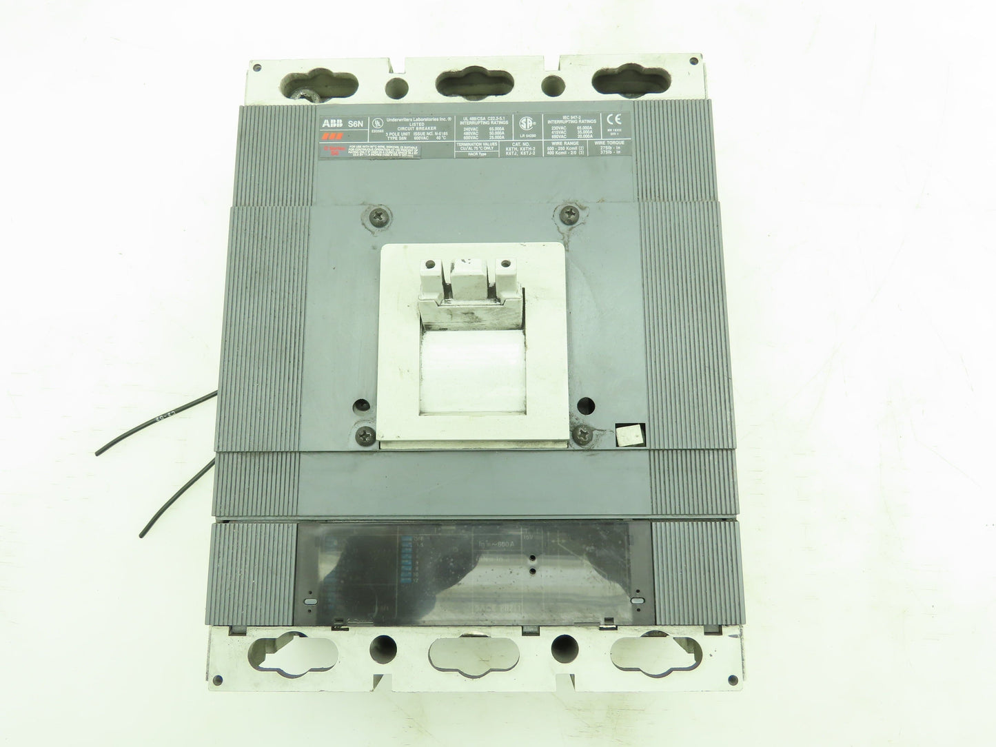 ABB S6N PR211 Circuit Breaker 600V 800A 3 Pole 3Ph