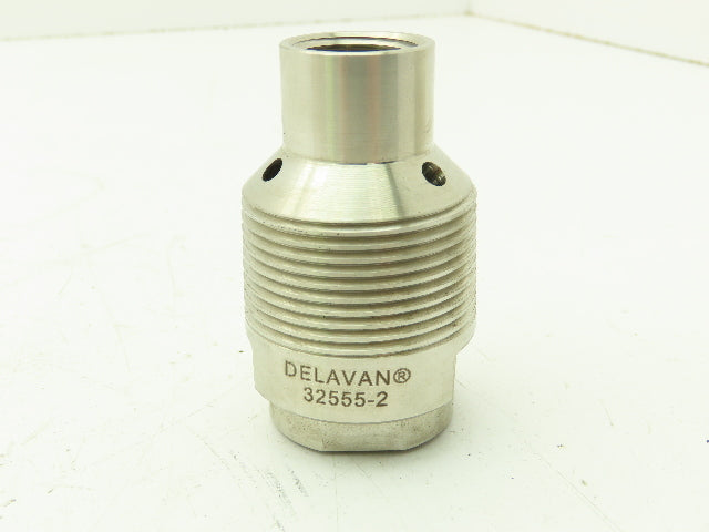Delavan 32555-2 Swirl Air Nozzle Concentric In Line Adapter 15 GPM 50 DEG SS316L