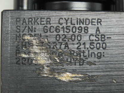 Parker Series 2HX Electrohydraulic Cylinder Actuator 2"Bore 21.5" Stroke 2200PSI