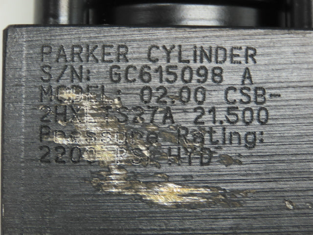 Parker Series 2HX Electrohydraulic Cylinder Actuator 2"Bore 21.5" Stroke 2200PSI