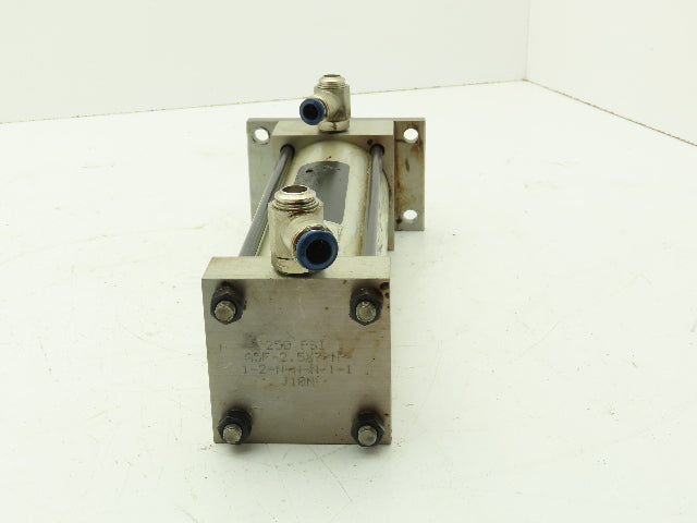 Hydro-Line Series A5 Pneumatic Air Cylinder 2.5" Bore 7" Stroke 250 PSI Flanged