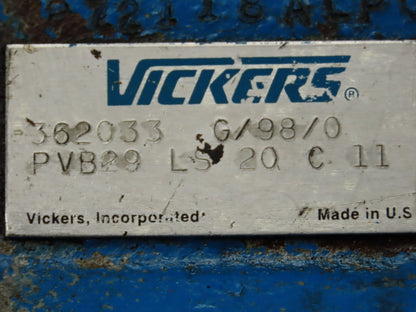 Vickers PVB29LS20C11 Hydraulic Piston Power Unit 29 GPM 2000 PSI Stack Valves