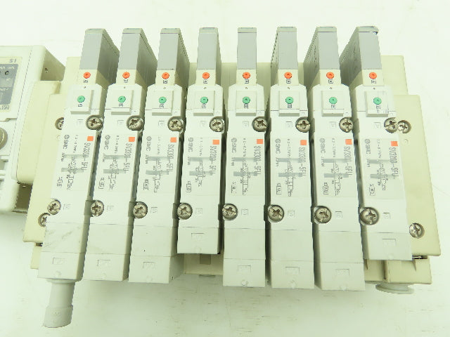 SMC SV Series 8-Station Manifold w/EX600 Serial Interface 24VDC Solenoid Valves
