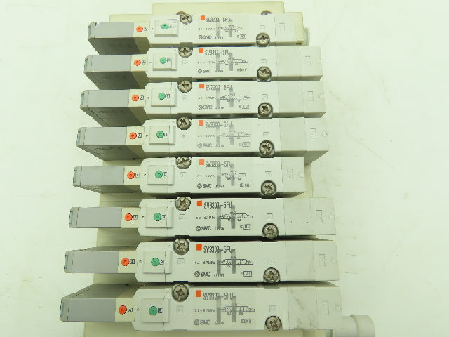 SMC SV Series 8-Station Manifold w/EX600 Serial Interface 24VDC Solenoid Valves