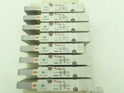 SMC SV Series 8-Station Manifold w/EX600 Serial Interface 24VDC Solenoid Valves