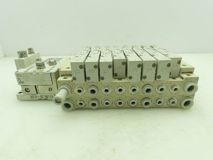 SMC SV Series 8-Station Manifold w/EX600 Serial Interface 24VDC Solenoid Valves