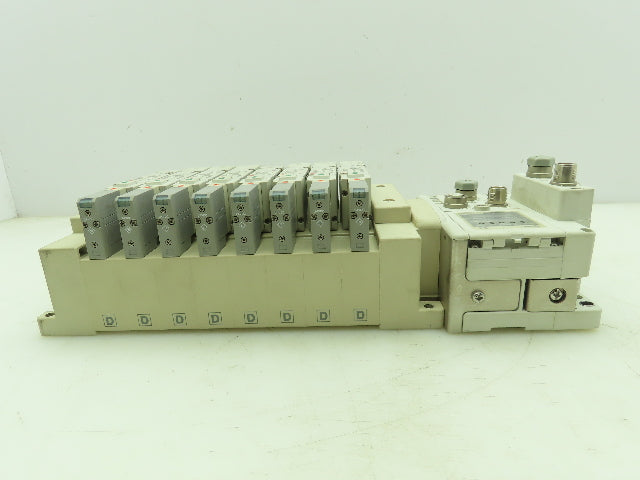 SMC SV Series 8-Station Manifold w/EX600 Serial Interface 24VDC Solenoid Valves