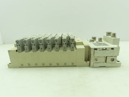 SMC SV Series 8-Station Manifold w/EX600 Serial Interface 24VDC Solenoid Valves