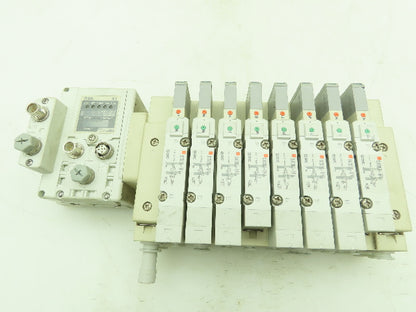 SMC SV Series 8-Station Manifold w/EX600 Serial Interface 24VDC Solenoid Valves