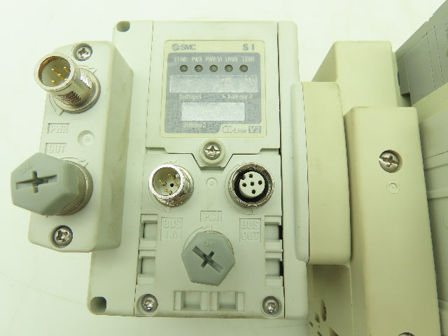 SMC SV Series 8-Station Manifold w/EX600 Serial Interface 24VDC Solenoid Valves