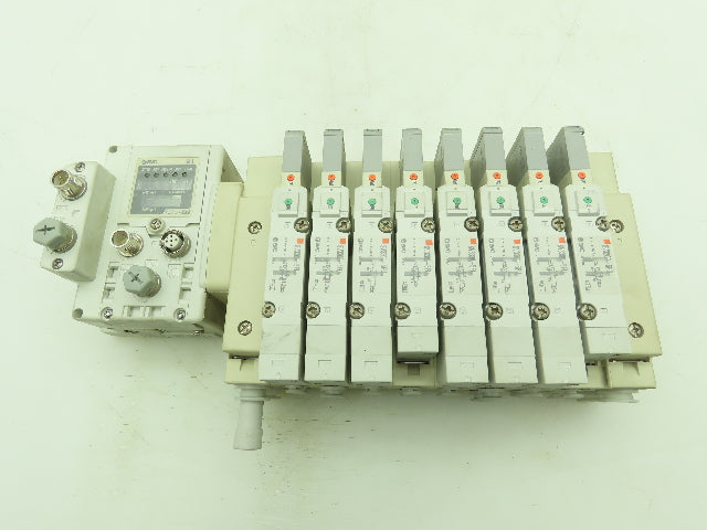 SMC SV Series 8-Station Manifold w/EX600 Serial Interface 24VDC Solenoid Valves
