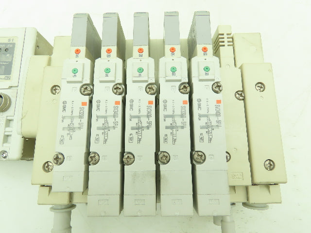 SMC SV Series 6-Station Manifold w/EX600 Serial Interface 24VDC Solenoid Valves