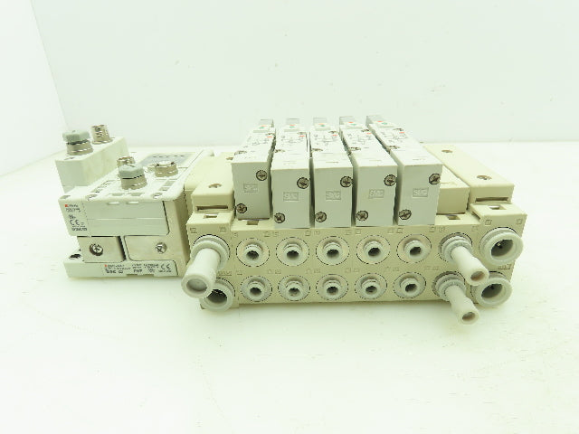 SMC SV Series 6-Station Manifold w/EX600 Serial Interface 24VDC Solenoid Valves