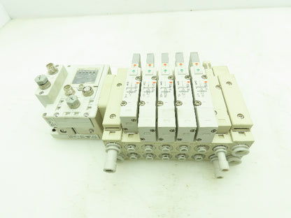 SMC SV Series 6-Station Manifold w/EX600 Serial Interface 24VDC Solenoid Valves
