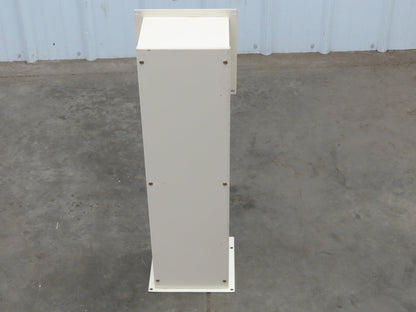 Feed Through Wireway Wire Trough 7x5x26" 90 Degree Removable Cover Painted Steel