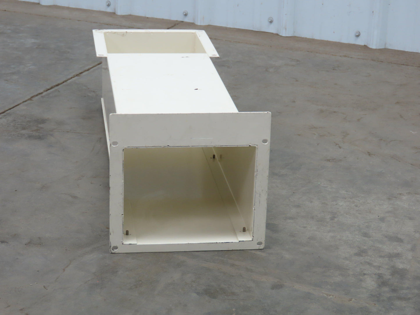 Feed Through Wireway Wire Trough 7x5x26" 90 Degree Removable Cover Painted Steel