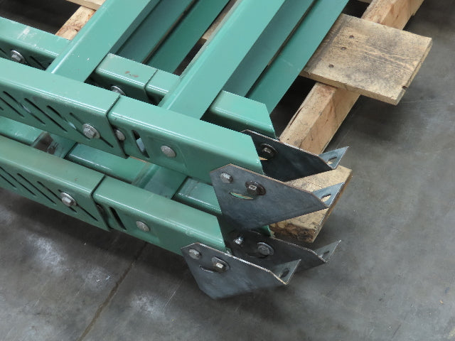 64" Wide H-Stand Conveyor Leg Supports on Caster Wheels 24"-32" Height  Lot of 8