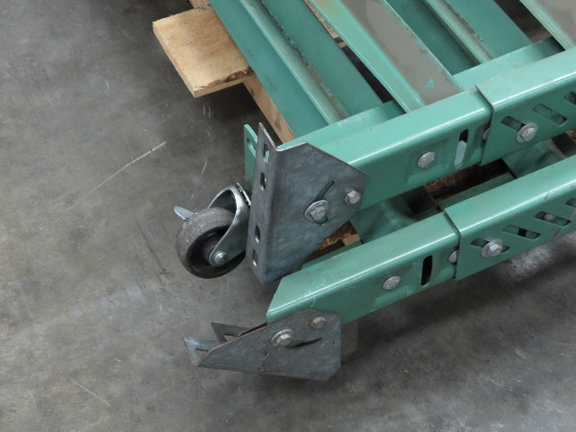 64" Wide H-Stand Conveyor Leg Supports on Caster Wheels 24"-32" Height  Lot of 8