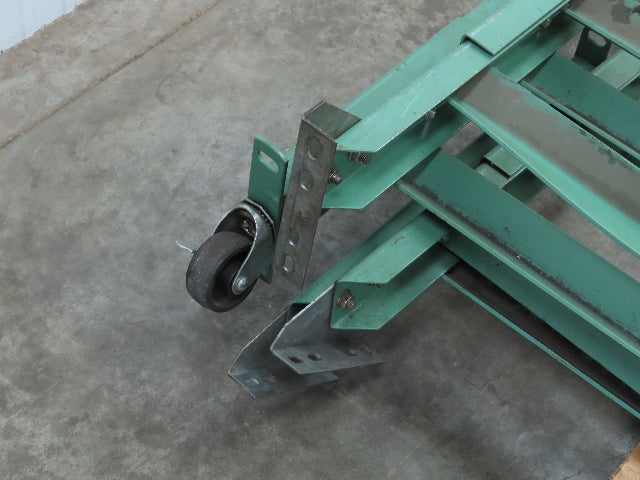 64" Wide H-Stand Conveyor Leg Supports on Caster Wheels 24"-32" Height  Lot of 8