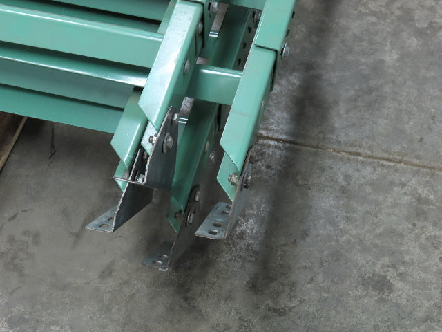 64" Wide H-Stand Conveyor Leg Supports on Caster Wheels 24"-32" Height  Lot of 8