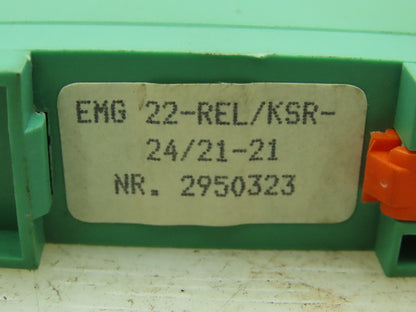 Phoenix Contact 22-REL/KSR-24/21-21 Relay Module 24VDC Coil Diode LED Lot of 9