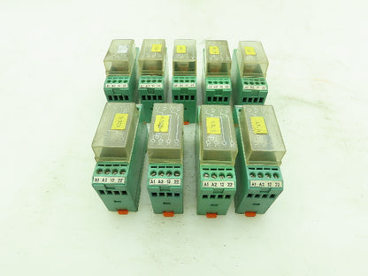 Phoenix Contact 22-REL/KSR-24/21-21 Relay Module 24VDC Coil Diode LED Lot of 9