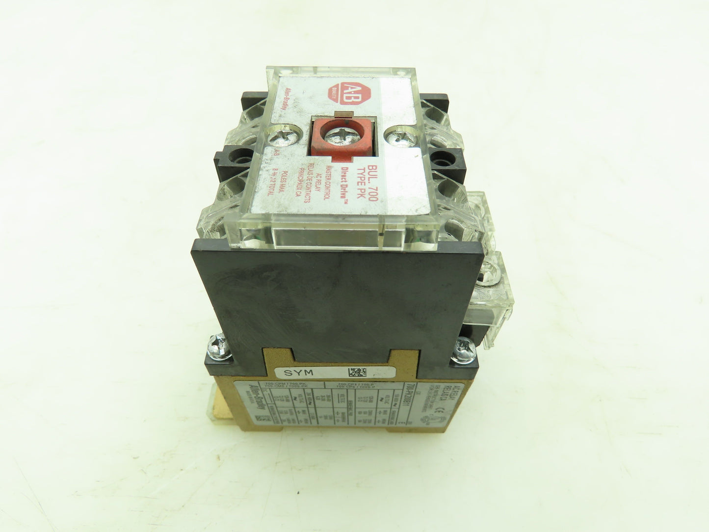 Allen Bradley 700-PK200B11 Relay Contactor Master Control AC Relay Direct Drive